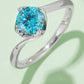 1 Carat Moissanite 925 Sterling Silver Solitaire Ring