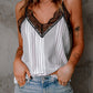 Printed Lace Trim Scalloped Cami