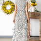 Leopard Print Smocked Ruffle Hem Dress