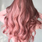 Fashion Wave Synthetic Long Wigs in Pink 26''