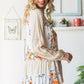 Floral Tie Neck Tiered Blouse