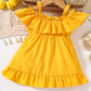 Baby Girl Frill Trim Ruffle Hem Dress