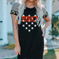 Mixed Print Raglan Sleeve Twisted Dress