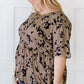 Plus Size Printed Babydoll Top