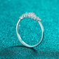 Moissanite Rhodium-Plated Ring