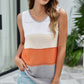 Color Block Slit Knit Tank