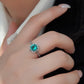 Natural Paraiba Blue Zircon Flower Shape Ring