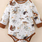 Baby Printed Bodysuit and Waffle-Knit Joggers Set