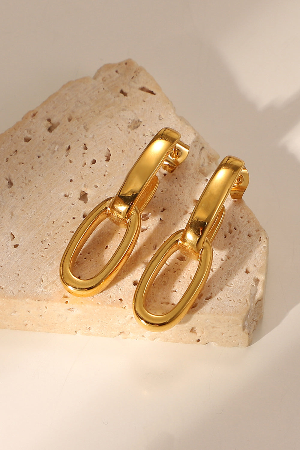 Gold-Plated Chain Link Earrings