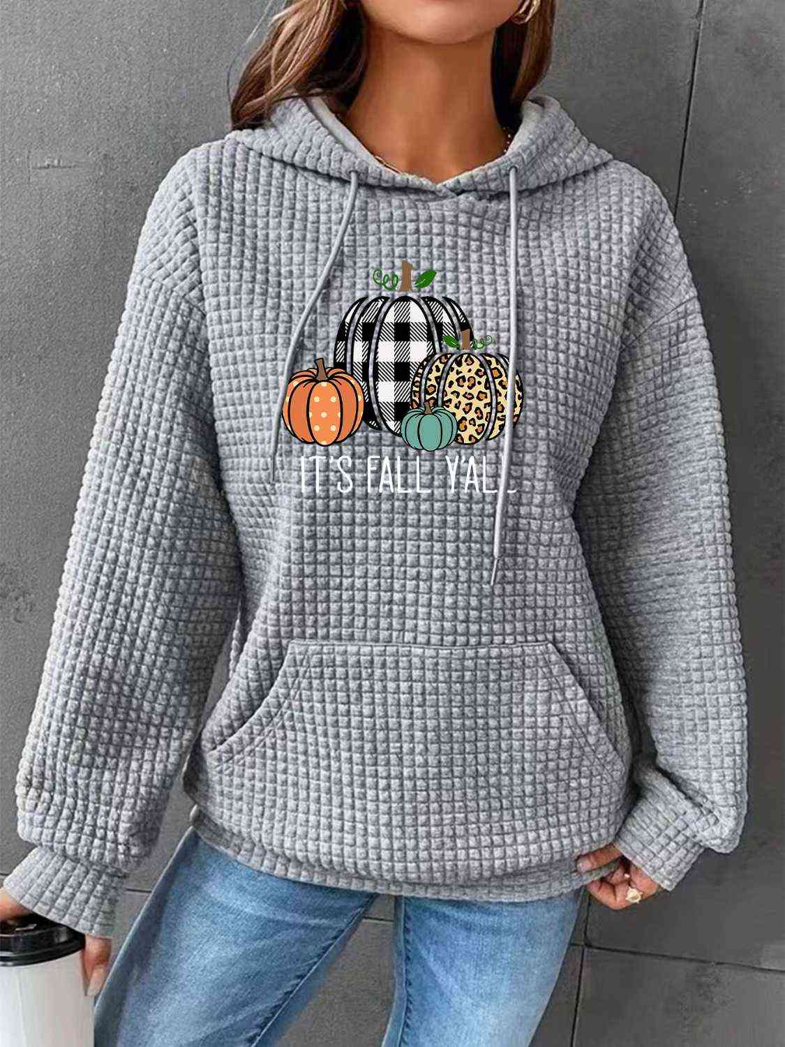 IT'S FALL YALL Full Size Graphic Hoodie