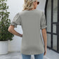 Square Neck Flounce Sleeve Top