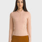 Half Zip Thumbhole Sleeve Sports Top