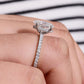 14K White Gold 2.5 Carat Moissanite 4-Prong Ring