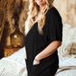 Round Neck Short Sleeve Top with Pockets