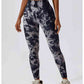 Tie Dye Wide Waistband Active Leggings