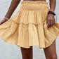 Smocked Waist Frill Trim Skirt