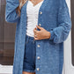 Buttoned V-Neck Long Sleeve Cardigans