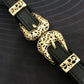 Double Buckle PU Leather Belt