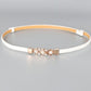 Rhinestone Flower Adjustable PU Leather Belt