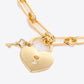 5-Piece Wholesale Heart Lock Charm Chain Bracelet