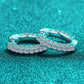 925 Sterling Silver Moissanite Huggie Earrings
