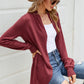 Open Front Long Sleeve Longline Cardigan