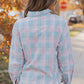 Plaid Button-Up Dropped Shoulder Shirt