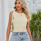 Textured Round Neck Tank