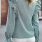 Flounce Sleeve Ruffled Shirt
