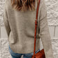 Ribbed Trim Button Down Cardigan with Pockets