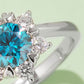 1 Carat Moissanite 925 Sterling Silver Cluster Ring