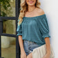 Short Flounce Sleeve Top
