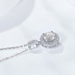 2 Carat Moissanite Round Pendant Necklace