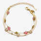 Zircon Decor Butterfly Double-Layered Bracelet