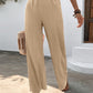 Textured High-Waist Wide Leg Pants
