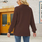 Horizontal Ribbing Johnny Collar Sweater