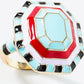 18K Gold Plated Multicolored Ring