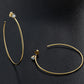 925 Sterling Silver Moissanite Hoop Earrings