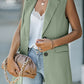 Longline Blazer Vest with Pockets