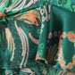 Printed Cowl Neck Ruffle Hem Dress