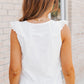 Buttoned Ruffled Tank Top