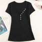 Buttoned Short Sleeve Tee Shirt