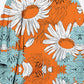 Printed Deep V Tie Hem Blouse