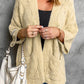 Scalloped Hem Open Front Cardigan