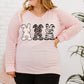 Plus Size Rabbit Graphic Long Raglan Sleeve Easter Tee