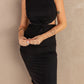 Twist Front Cutout Sleeveless Midi Dress