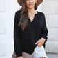 Button Detail Curved Hem Top
