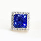 925 Sterling Silver 4 Carat Moissanite Square Earrings
