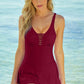Ladder Detail Slit Swim Dress