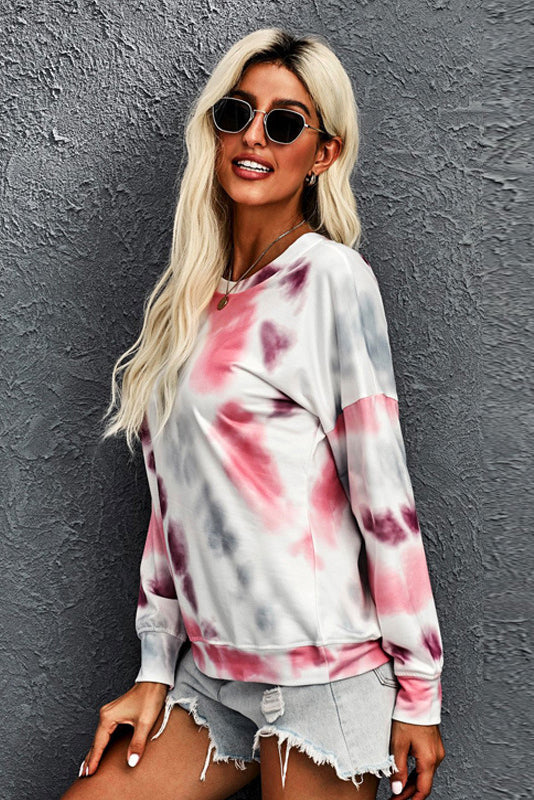 Drop Shoulder Tie Dye  Tee